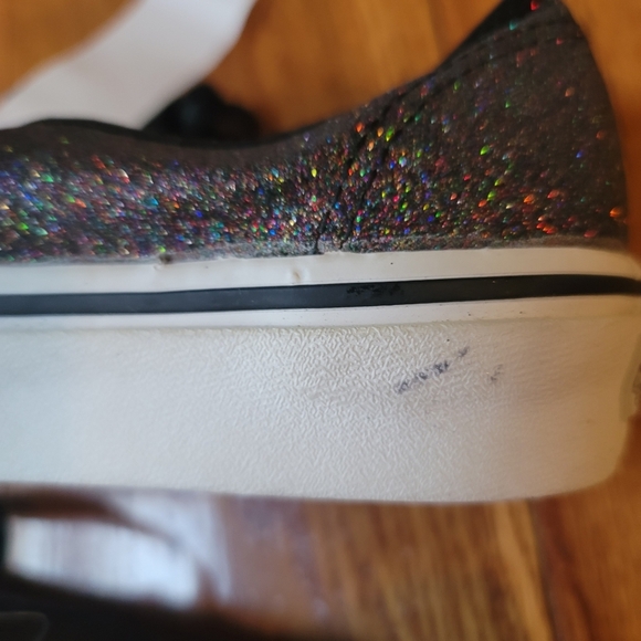 Vans, Authentic 'Glitter -‎ Rainbow Black' Trainers, Size 7 - Picture 9 of 15